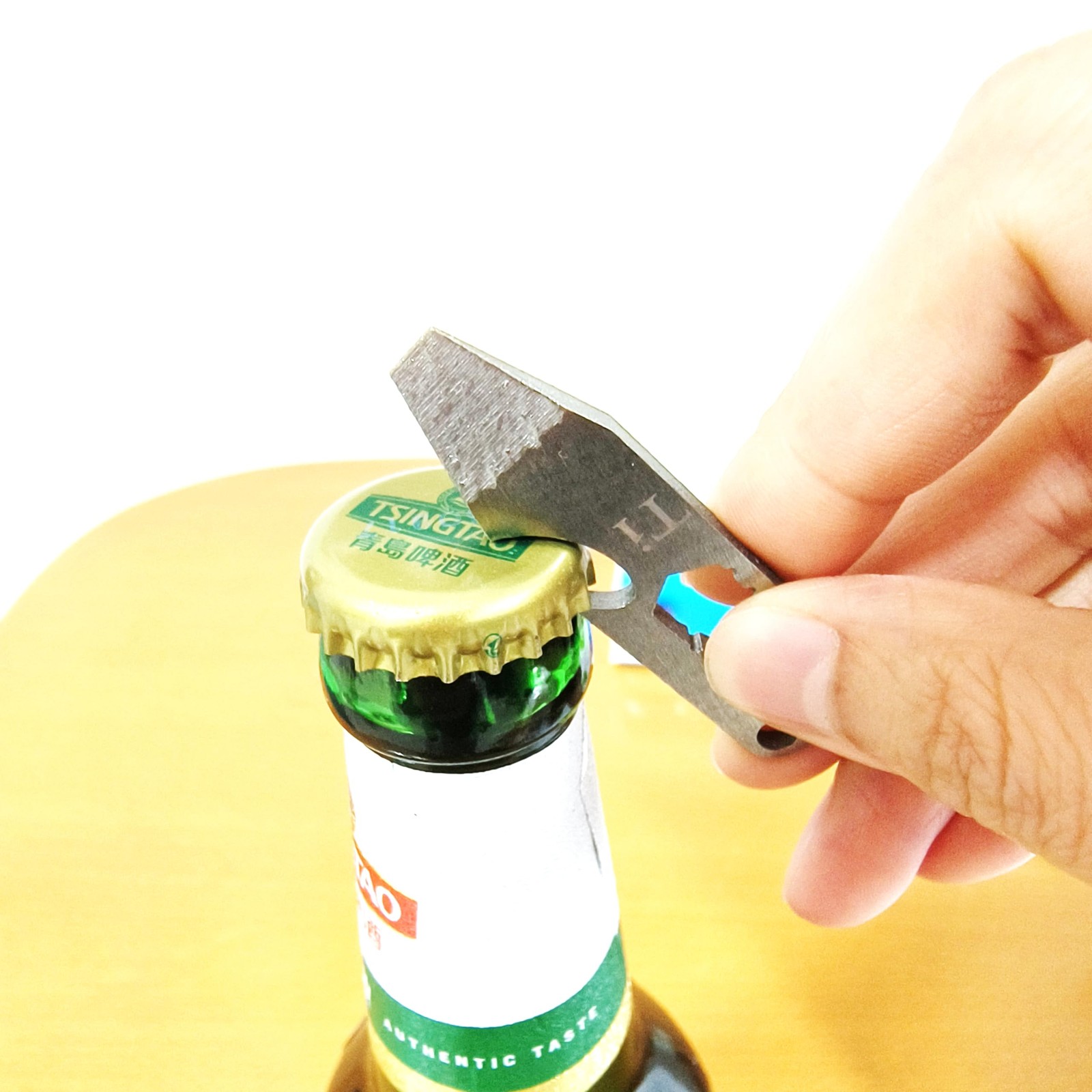 Titanium EDC Multi Tools with Bottle Opener, Keychain Pry Bar, and Flathead S…
