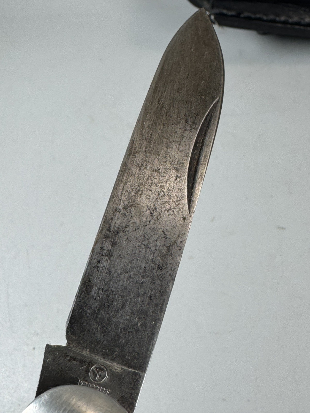 VTG Camping Multi Tool Europe Knife w Spoon Fork Scissors Corkscrew Leather Case