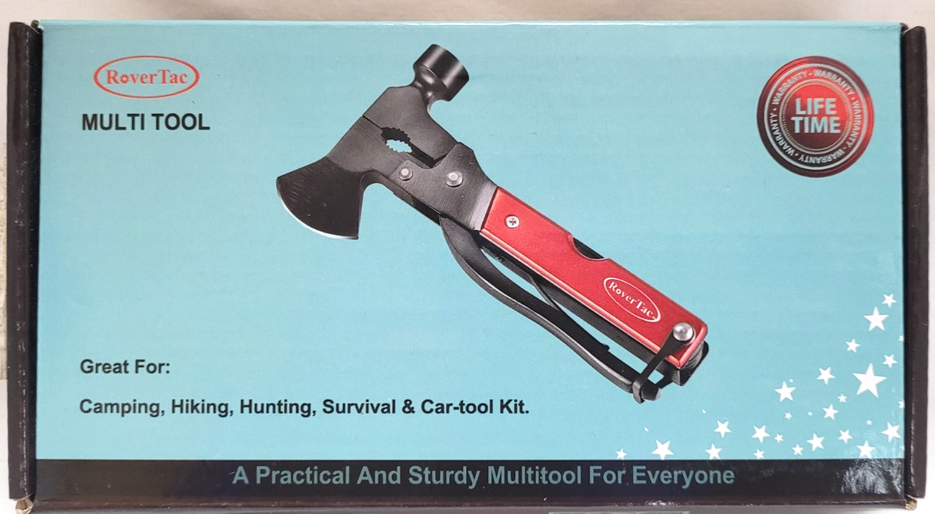 Rovertac Multi Tool Hammer Saw Axe Knife Wire Cutter Pliers Wrench Screwdriver +