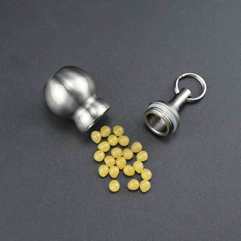 TC4 Titanium Alloy Waterproof Medicine Pill Box Outdoor EDC Multi Keychain Tool
