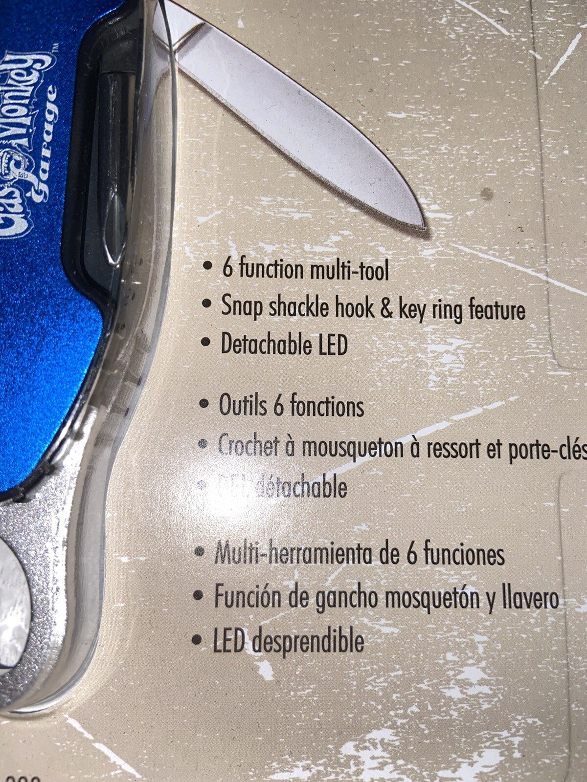 Multi-Tool Gas Monkey Snap Shackle Aluminum Handle Blade Saw File Drivers 1323