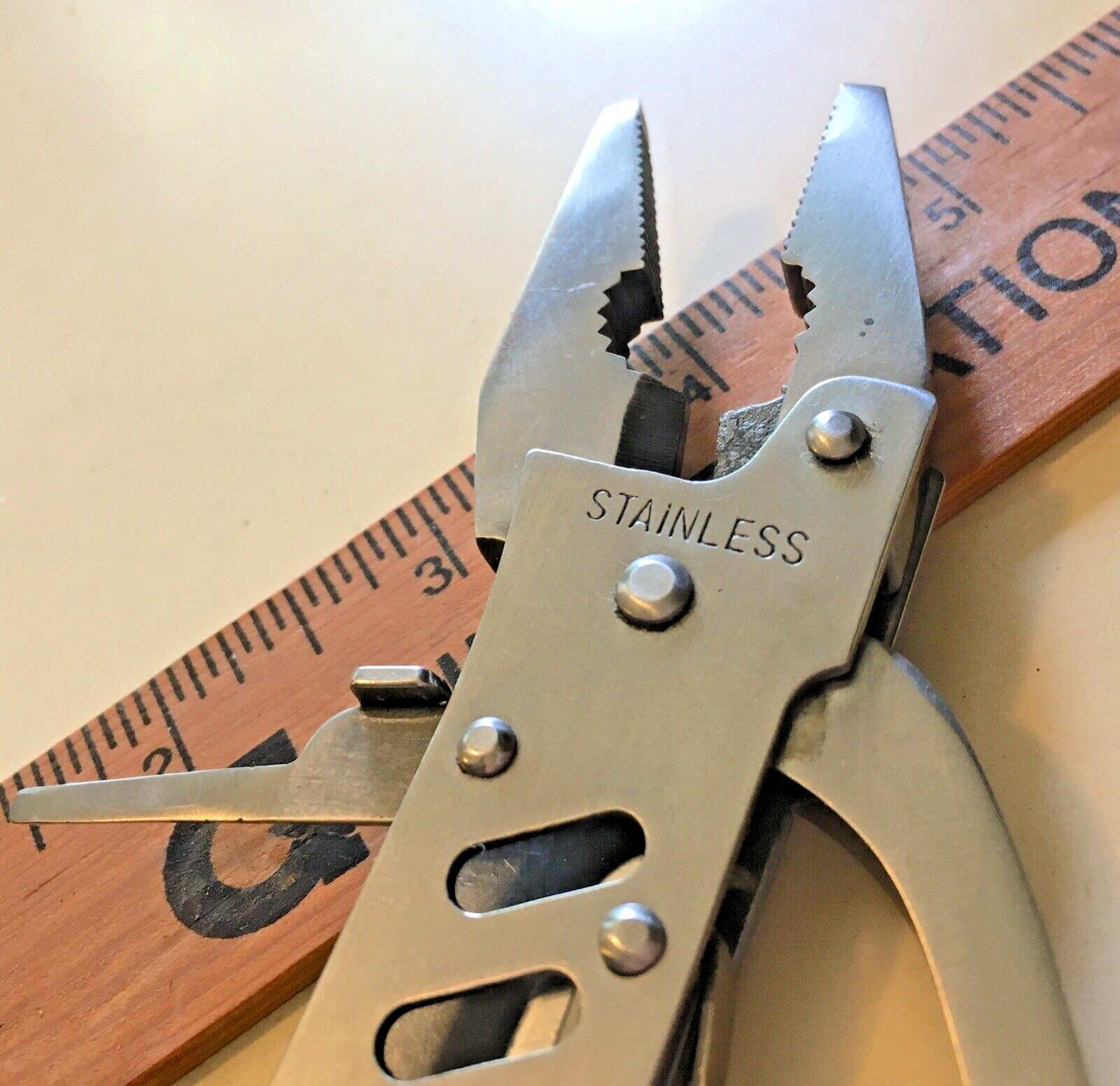 All-Trade (?) Multi-tool Pliers Set with Case-5 Multi-use Blades-Stainless Steel