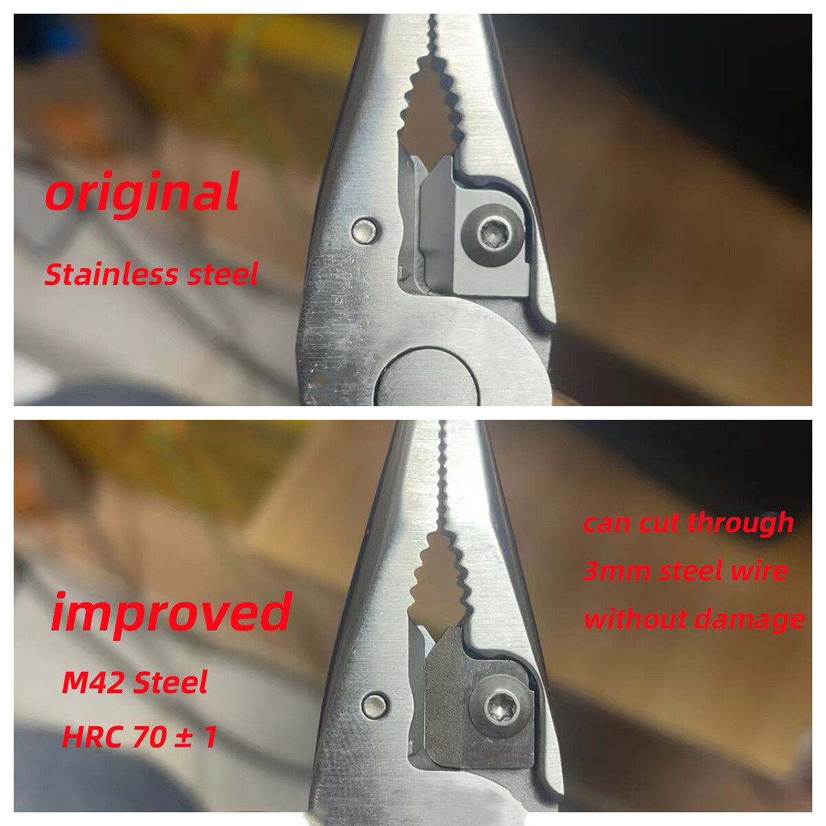 M42 Steel Replacement Wire Cutter Inserts For leatherman Surge TTI Wave ARC P4