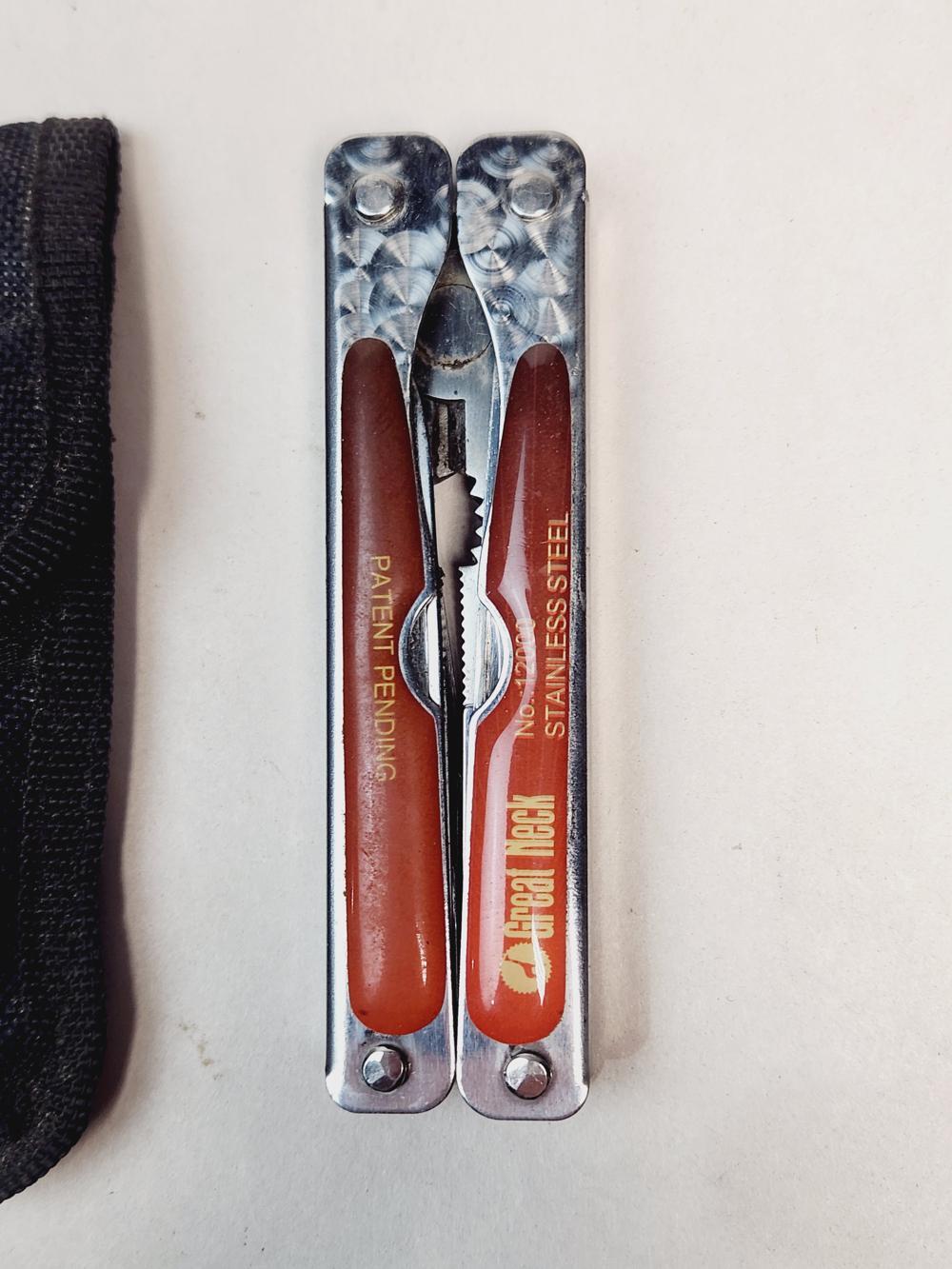 Great Neck Stainless Steel Utility Knife (12000) w/ Fabric Case – Vintage