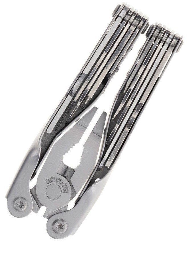 Schrade Tough Tool Multi-Tool Fourteen Functions With Stainless Steel Handles