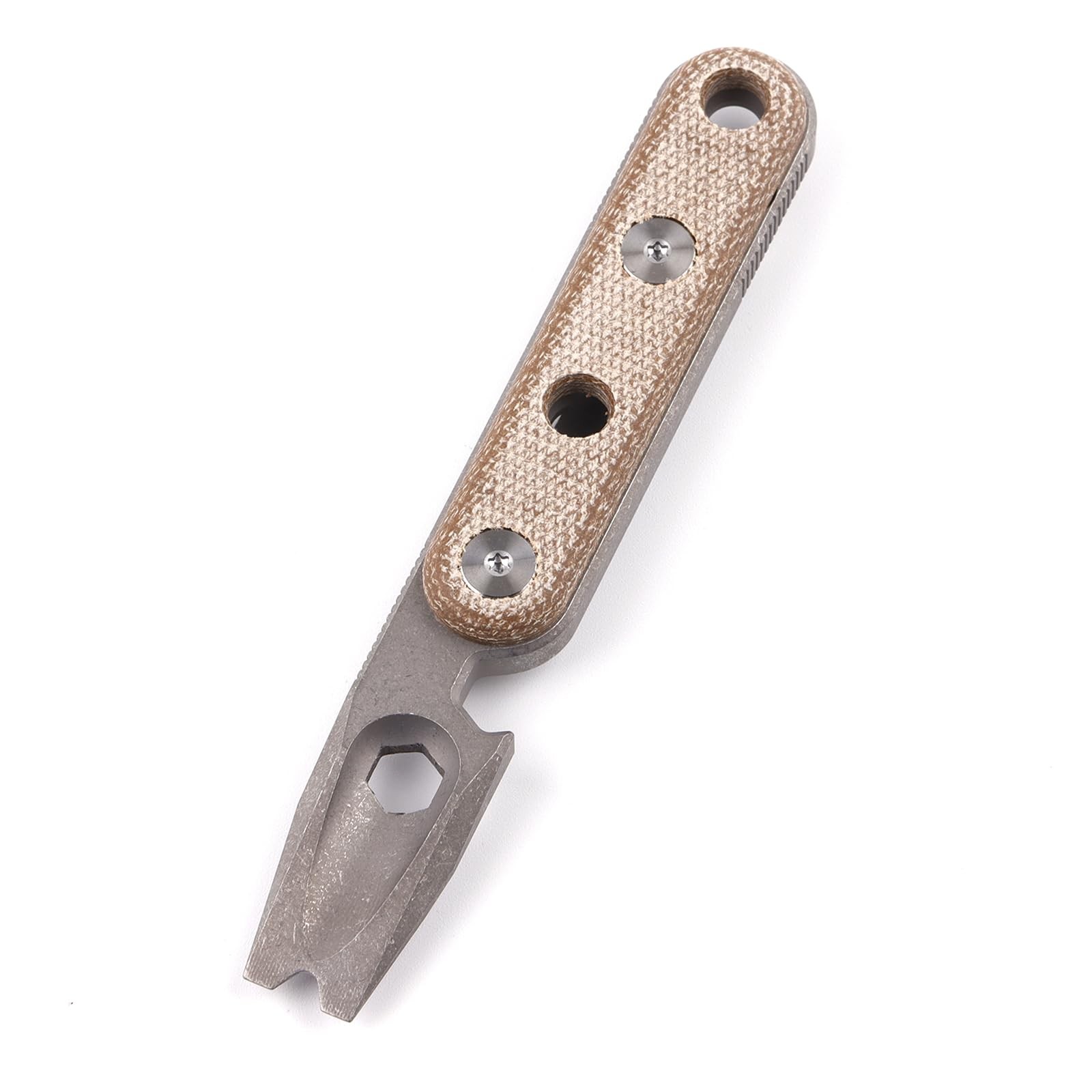 Pry Bar Multi Tool Titanium with Pocket Clip Multi Functions Bottle Opener Wr…