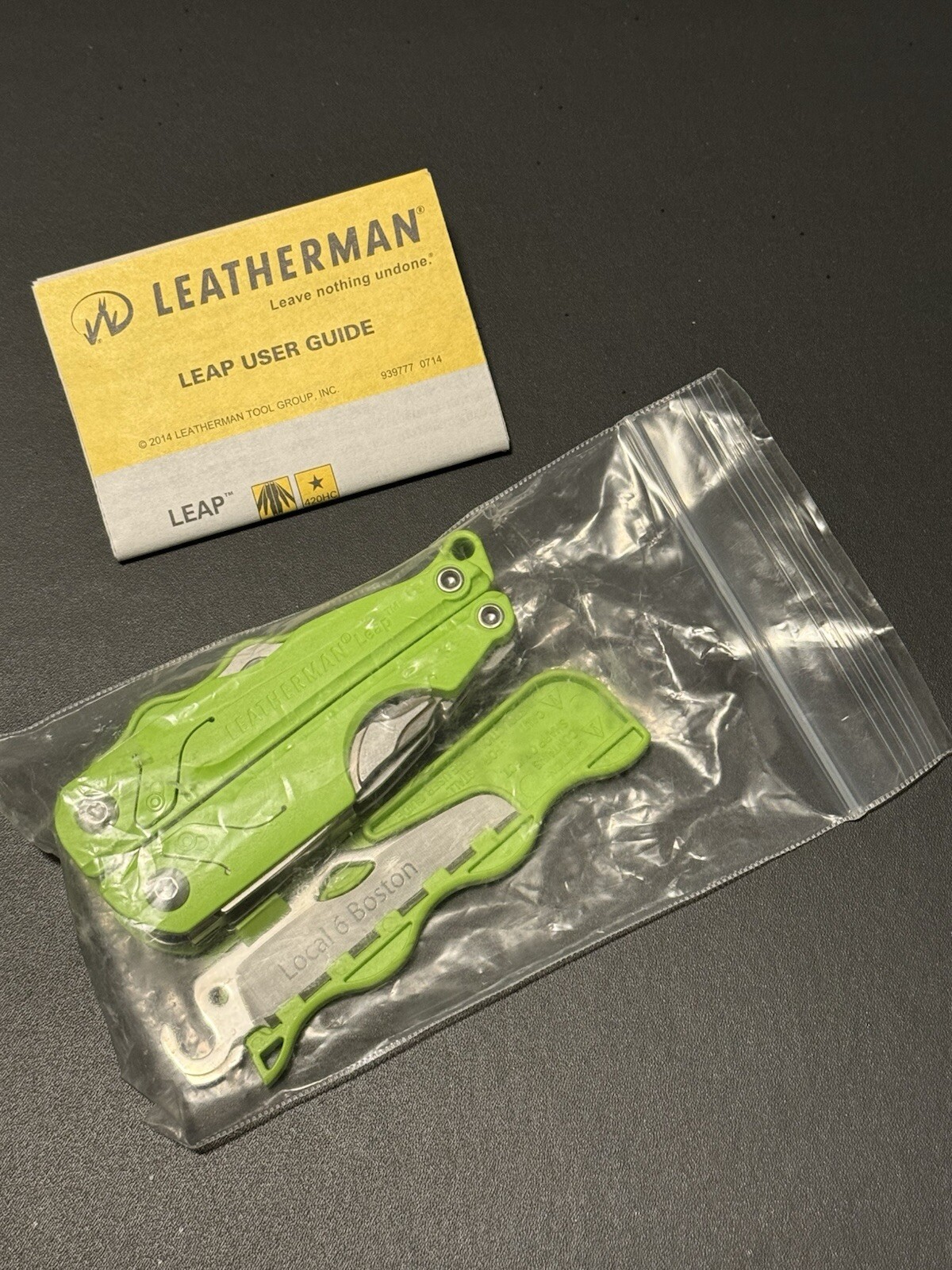Leatherman Leap Green MINT IN BOX Discontinued! LOCAL 6 BOSTON