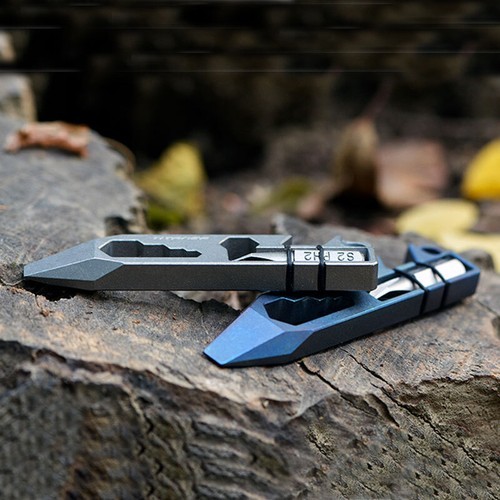 TITANER TC4 Titanium Alloy Keychain Tactical Pry Bar Opener Crowbar Outdoor EDC