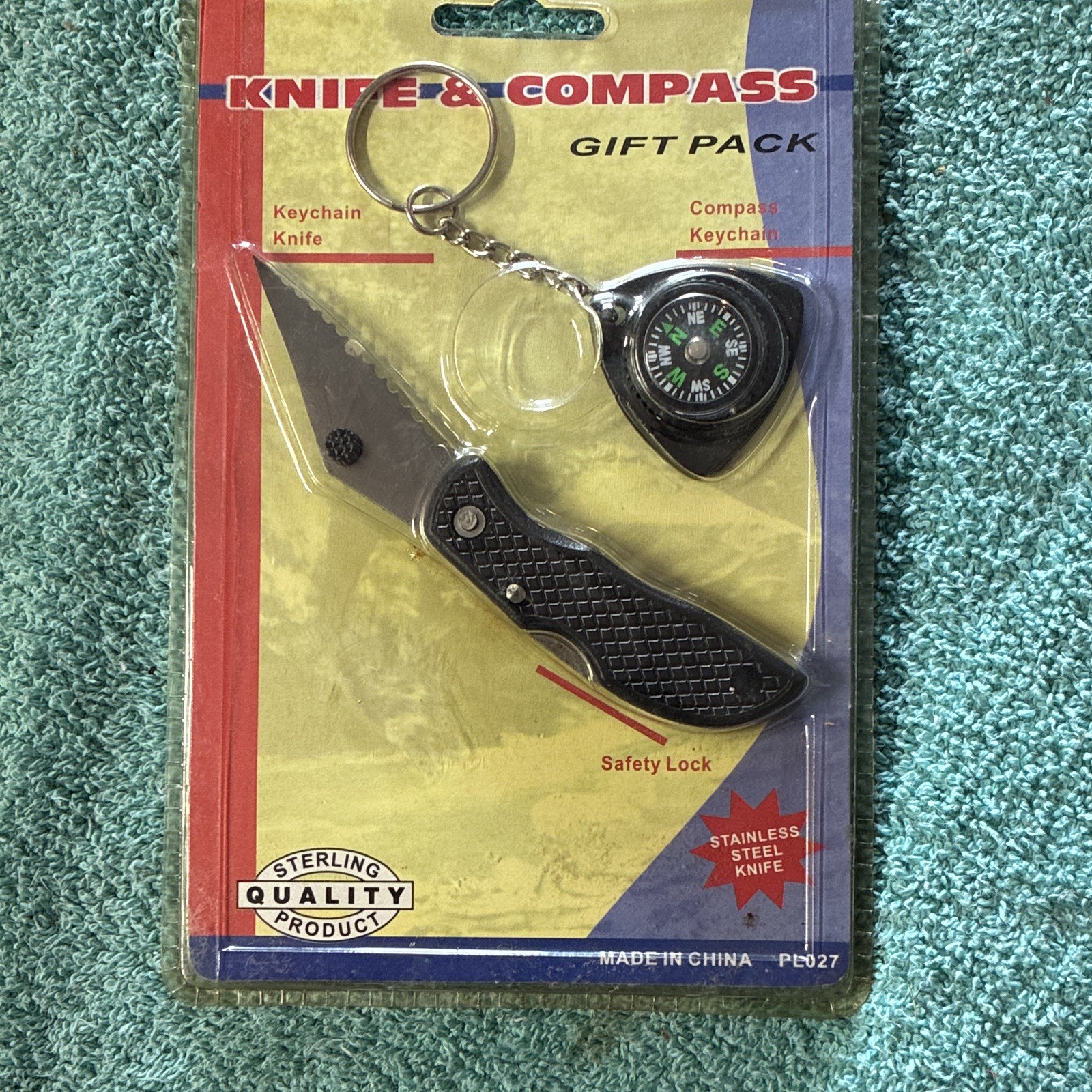 Sterling Knife & Compass Gift Pack Multi-Tool 1in Part Serrated Safety Lock