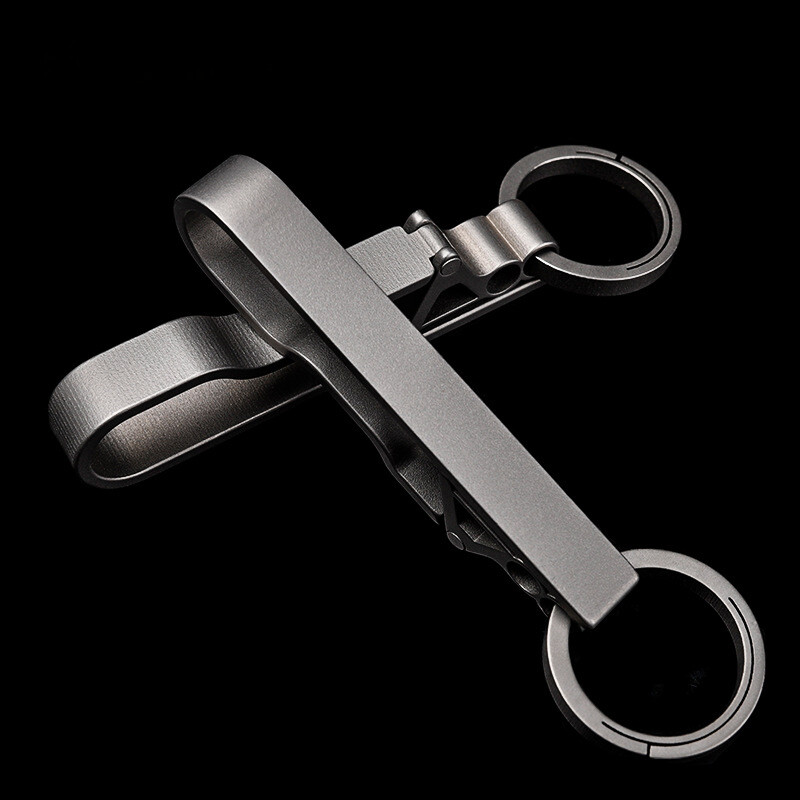 EDC Titanium Alloy Quick Buckle Detach Belt Waist hanging keychain Key Ring Tool