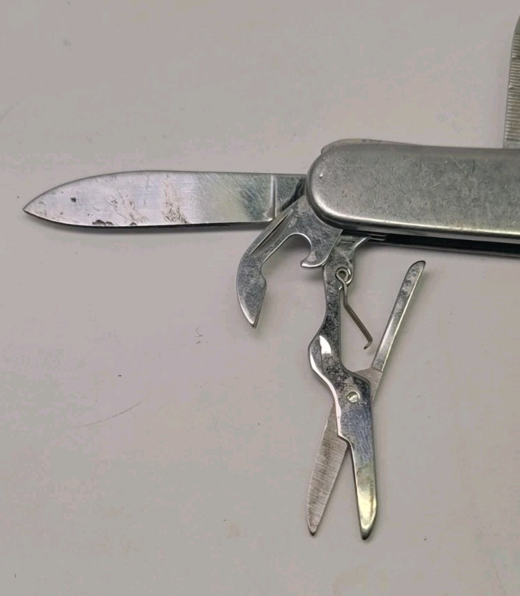 Vintage Stainless Steel Multi Tool Pocket Knife Swiss Type