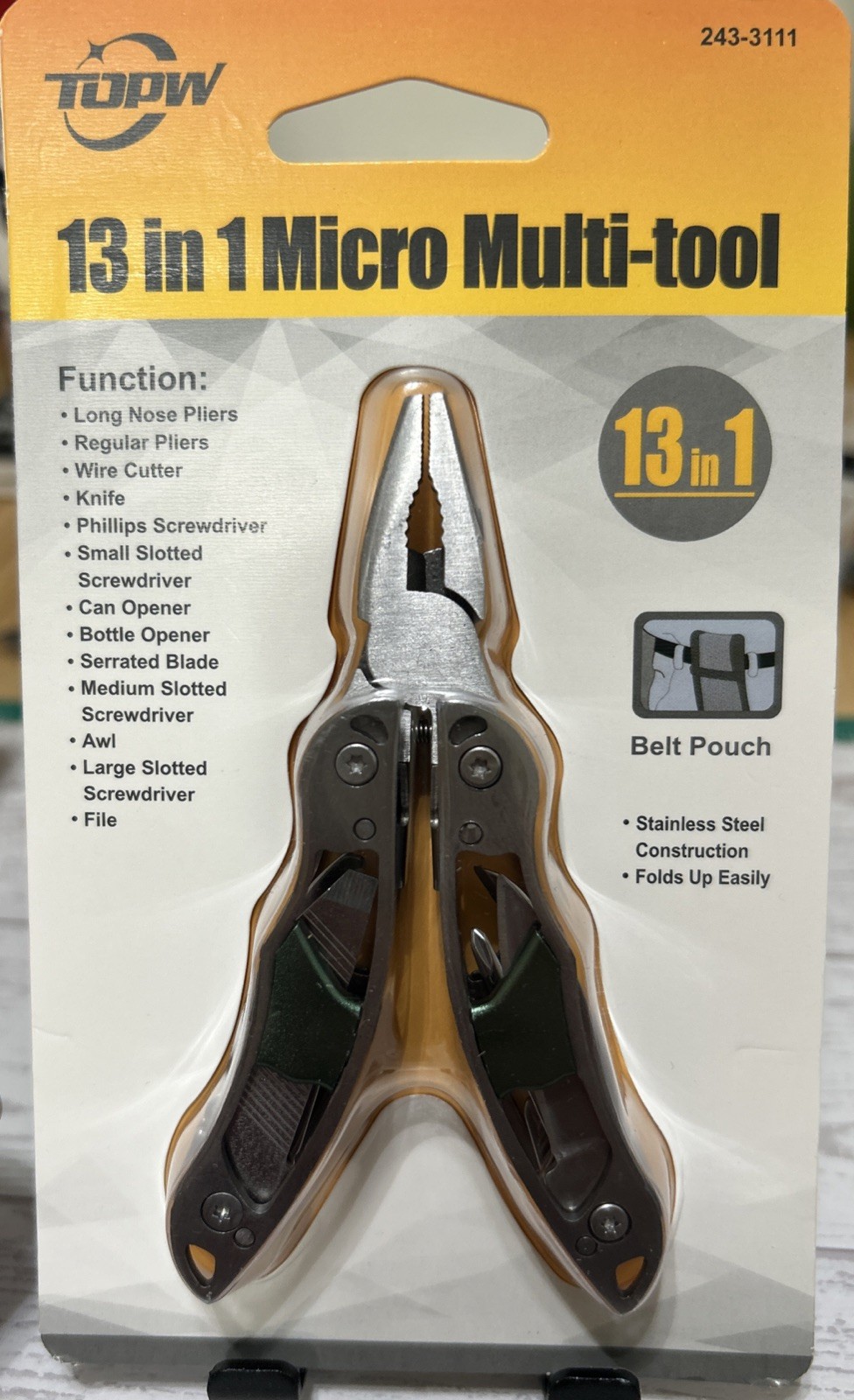 Sparrow’s EDC Special Topw 13 in 1 Micro Multi-tool Stainless Steel (3 Color Av)