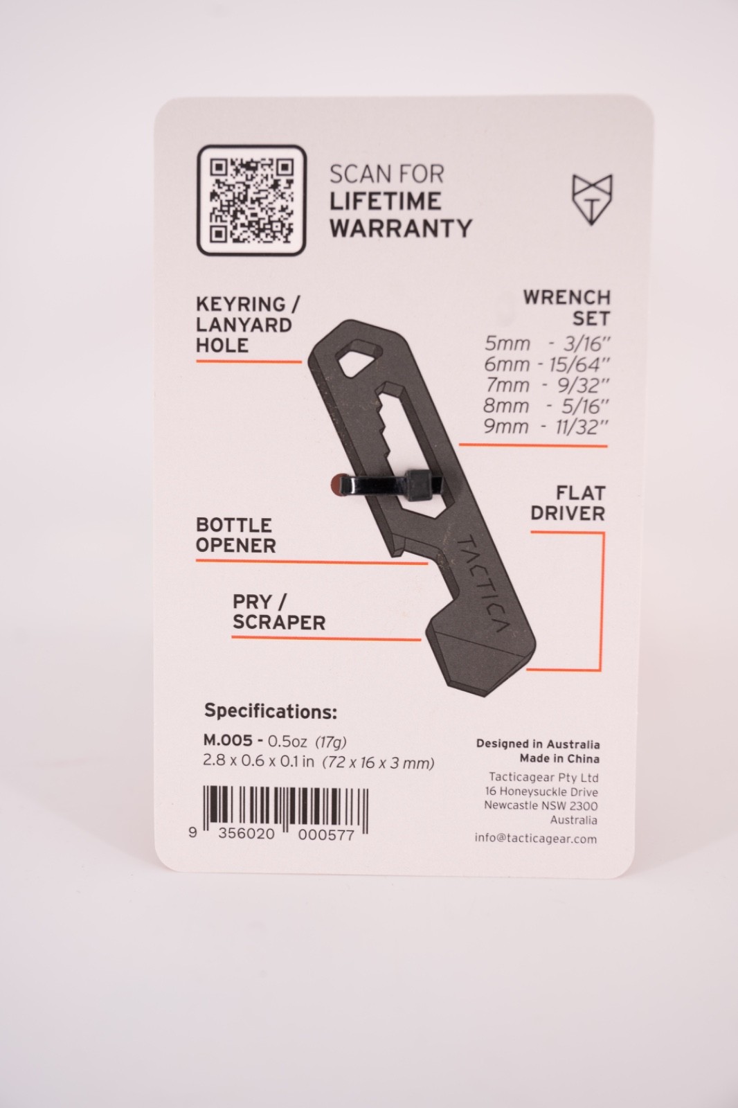 TACTICA M.005 MICRO TOOL ULTRALIGHT STAINLESS STEEL POCKET EDC MULTITOOL