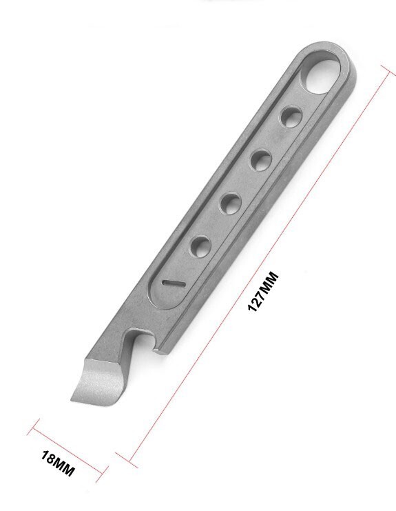 Titanium Alloy Outdoor Multi Tools Pocket Pry Bar Crowbar Bottle Opener EDC