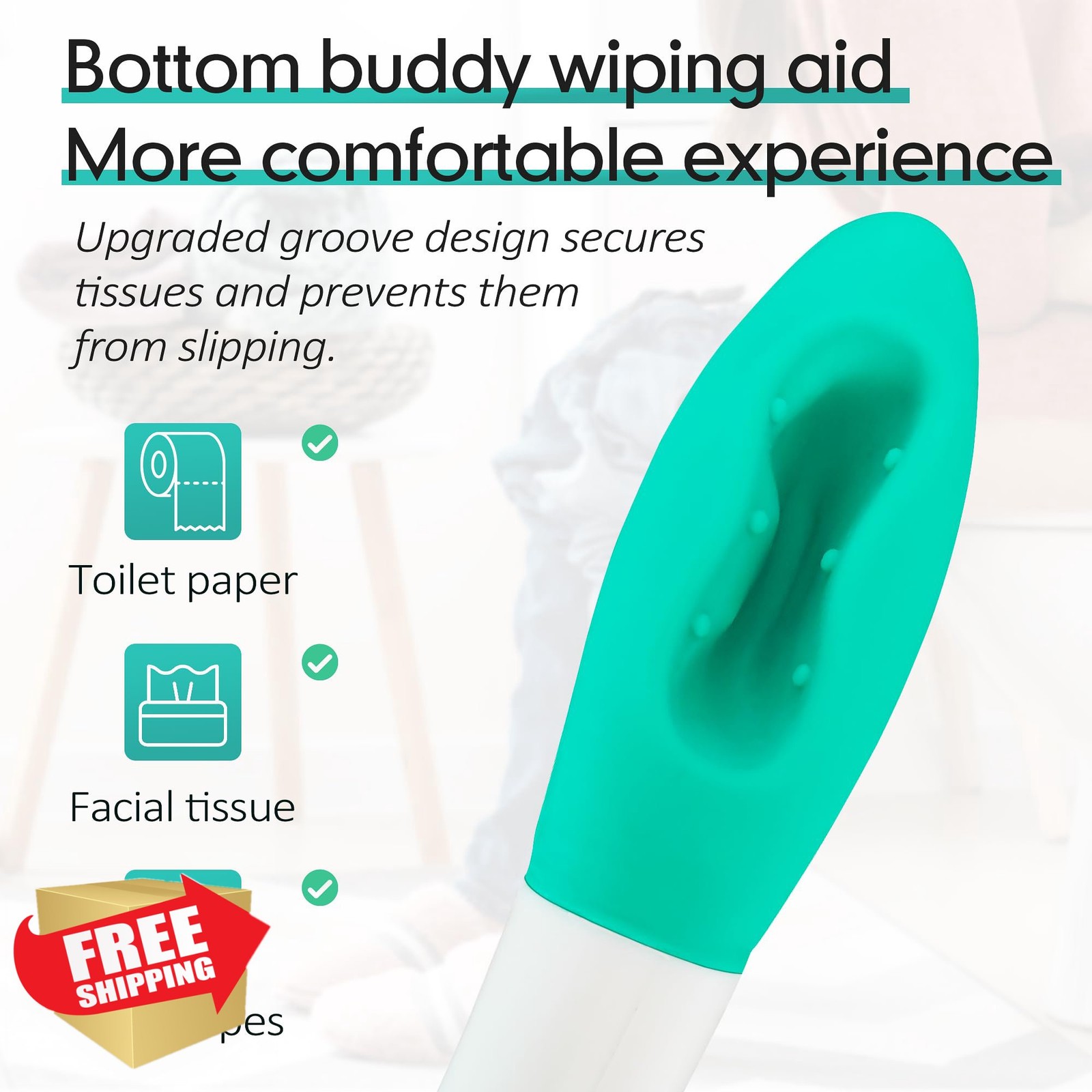 YIFOCUS Butt Wiper Tool White Green 1 Pack