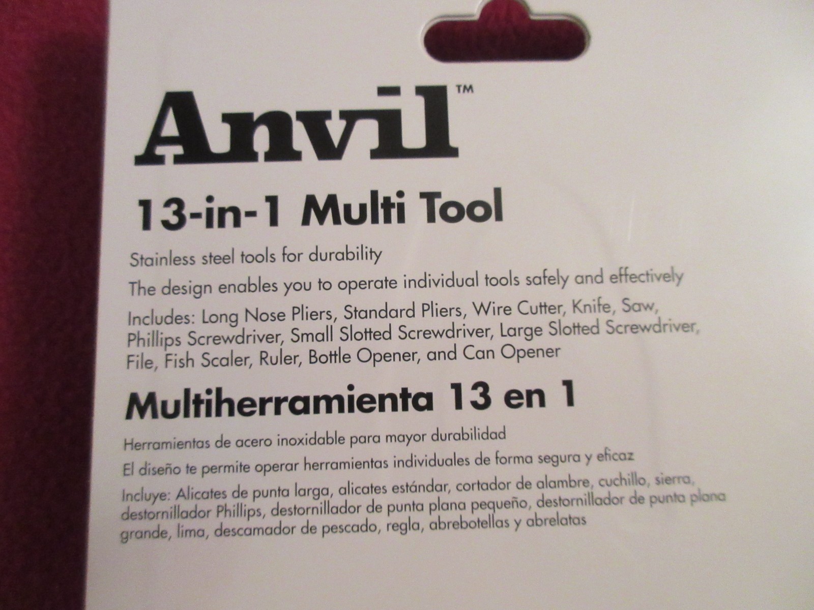ANVIL 13-IN-1 MULTI-PLIERS TOOL + 13-IN-1 COMPACT TOOL STAINLESS STEEL