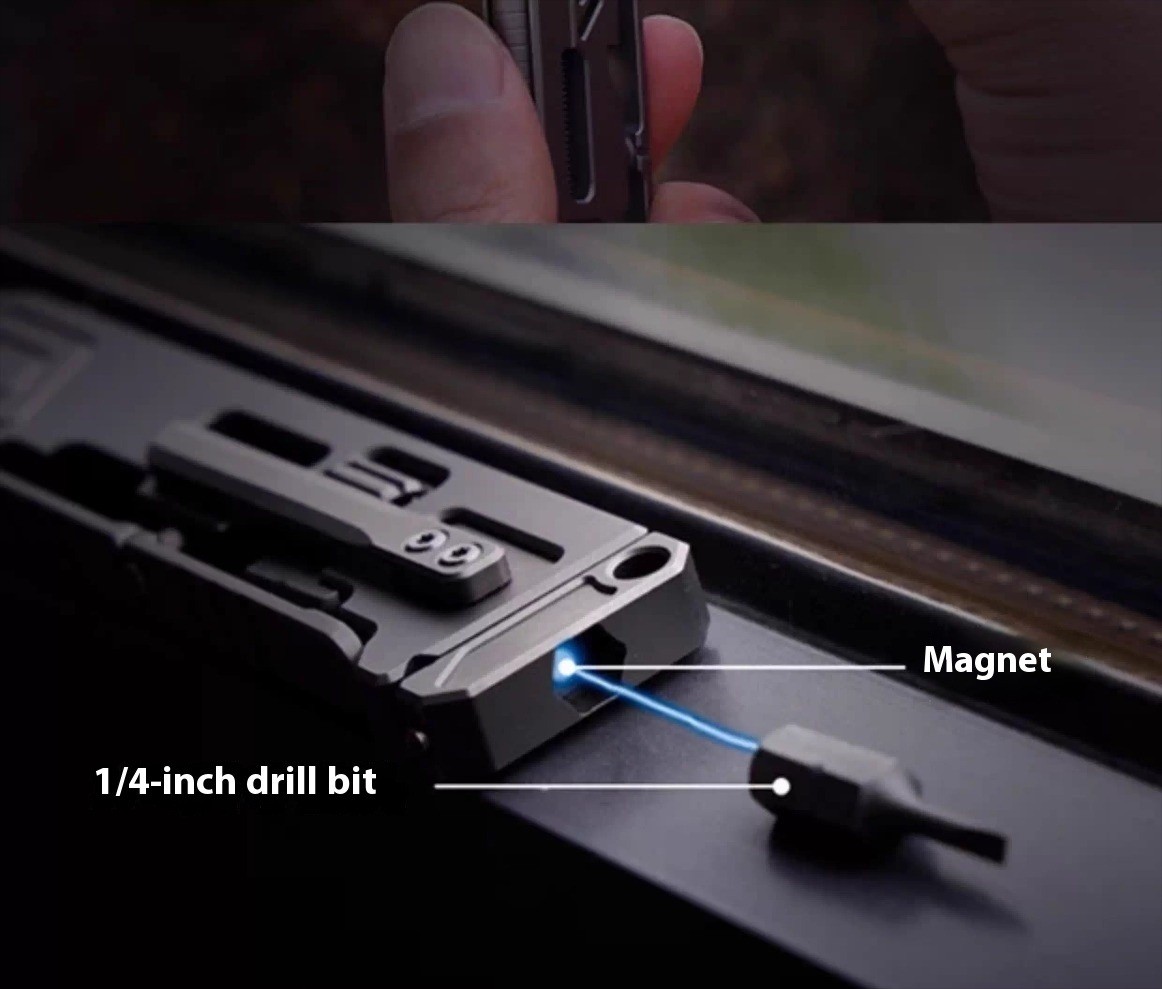 TC4 Titanium alloy EDC pry bar Measurement of broken window Ratchet Screwdriver