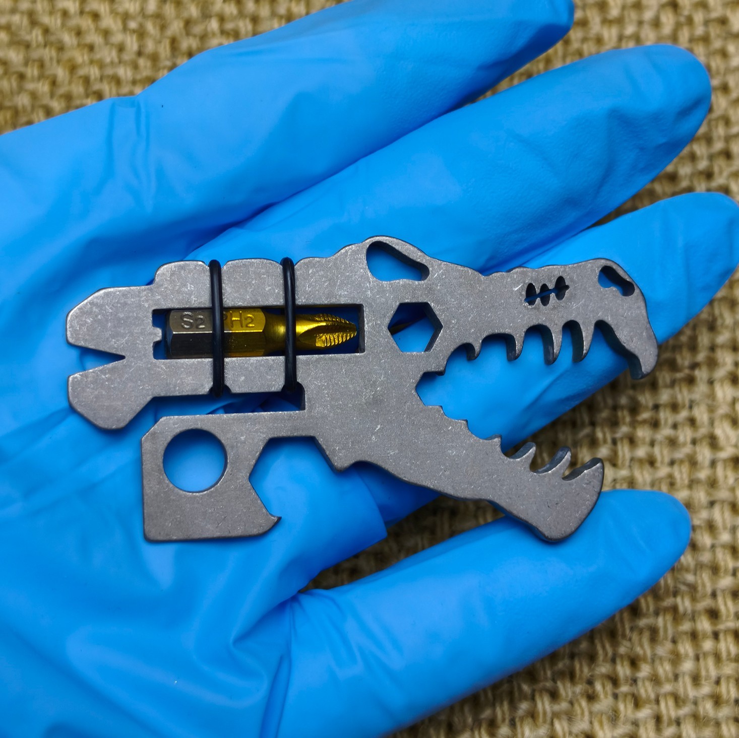 opener EDC outdoor key chain pocket multi tools light Dragon REX dinosaur