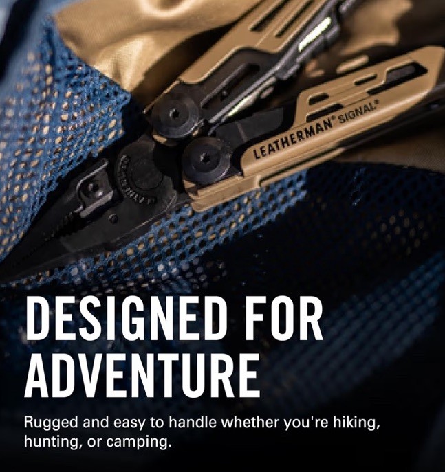 LEATHERMAN Signal 19 in 1 Multi-tool for Outdoors Camping Hiking Fishing DMG Box