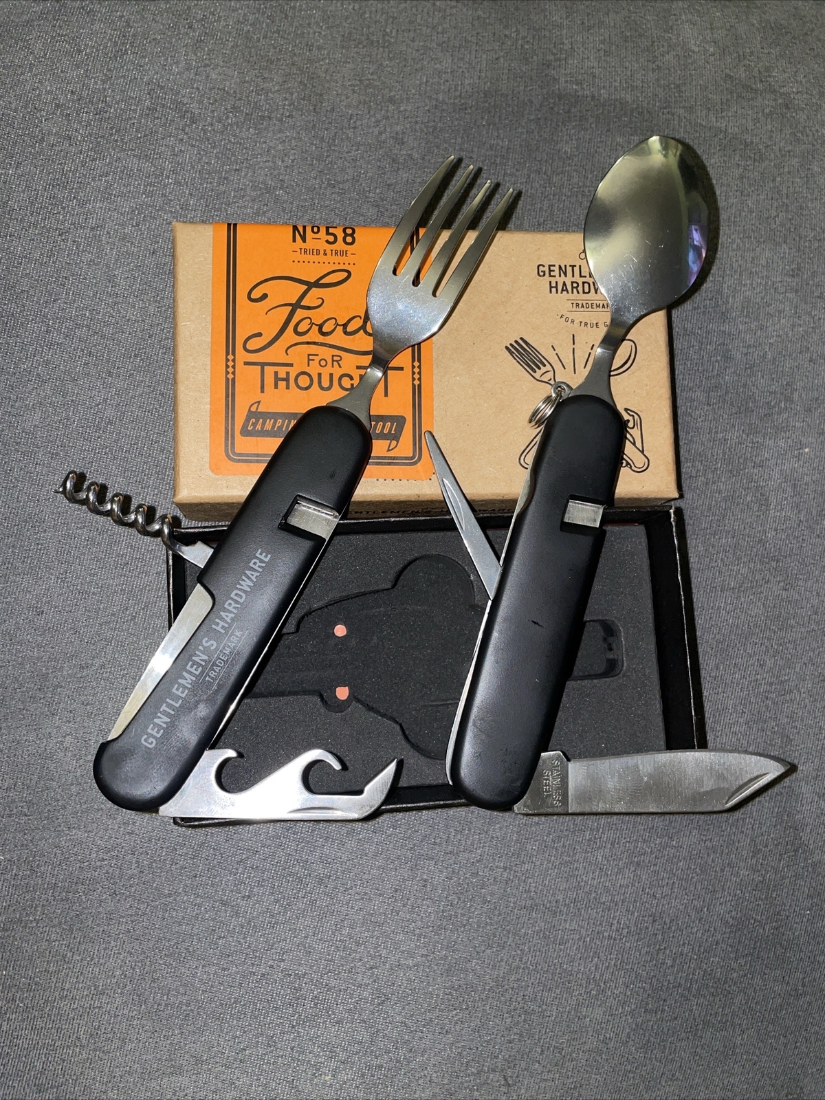 Gentlemen’s Hardware 6in1 Camping Cutlery Tool Food for Thought No 5 knife fork