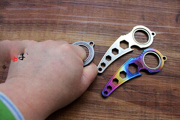 Titanium Alloy Rotary Wrench Bottle Opener 1/4 M5 M6 M8 Hexagon Wrench EDC Tools