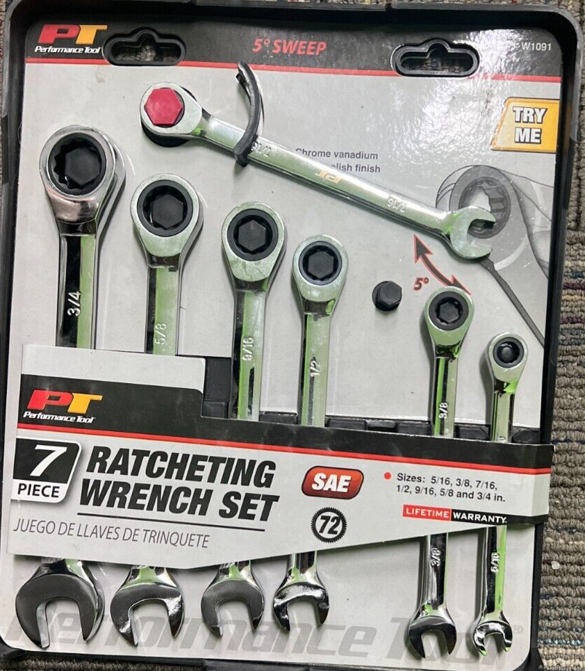 Perfect Tool 7pc Ratcheting Wrench Set