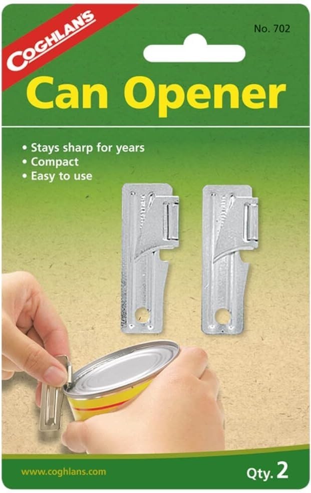 Portable Can Opener 2-Pack Lightweight & Durable Manual Tool Camping Hiking