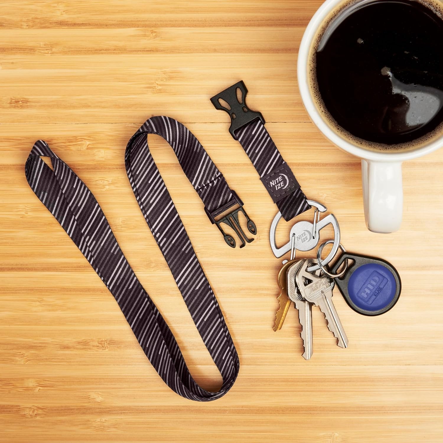 Nite Ize Medallion Key Lanyard with Stainless Steel Key Ring