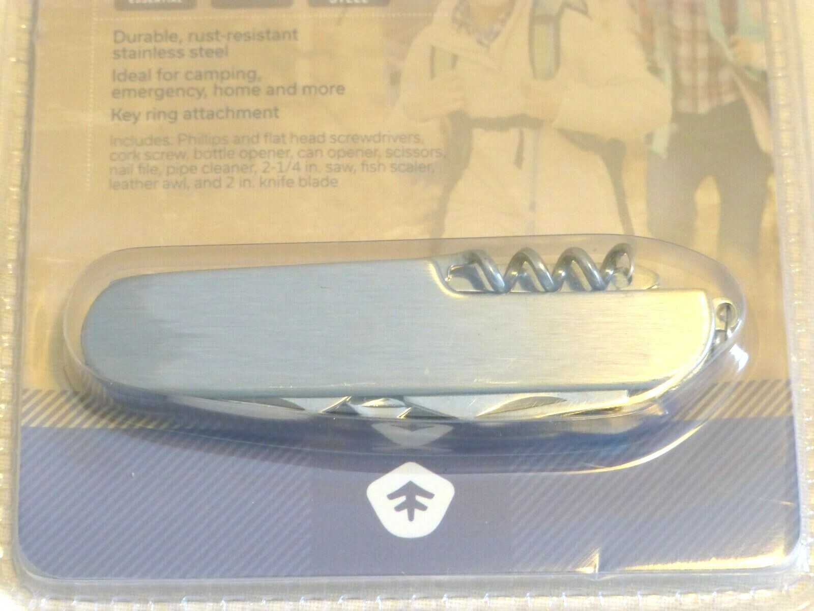 Stansport Stainless Steel 12 function knife NEW key ring attachment camping home