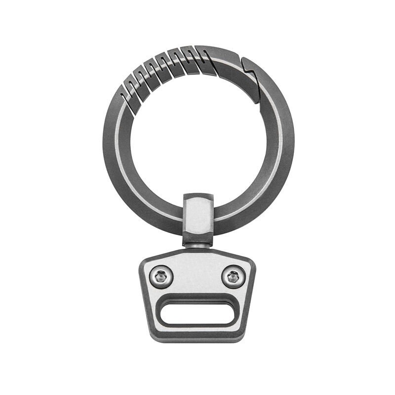 Titanium Alloy + Leather Portable Car Universal Keychain Hanging Buckle Tool EDC