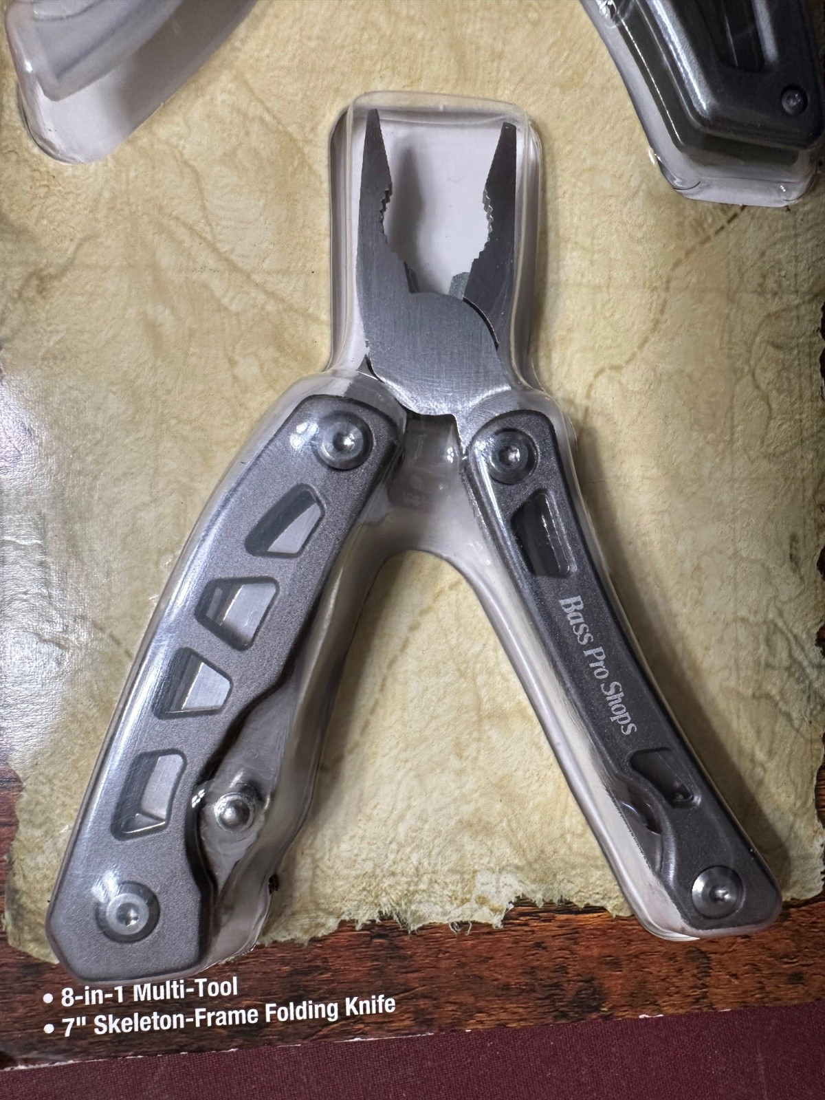 Bass Pro Shops Outdoor Essentials 7″ Skeleton Knife, And 8In 1 Multi-Tool Combo