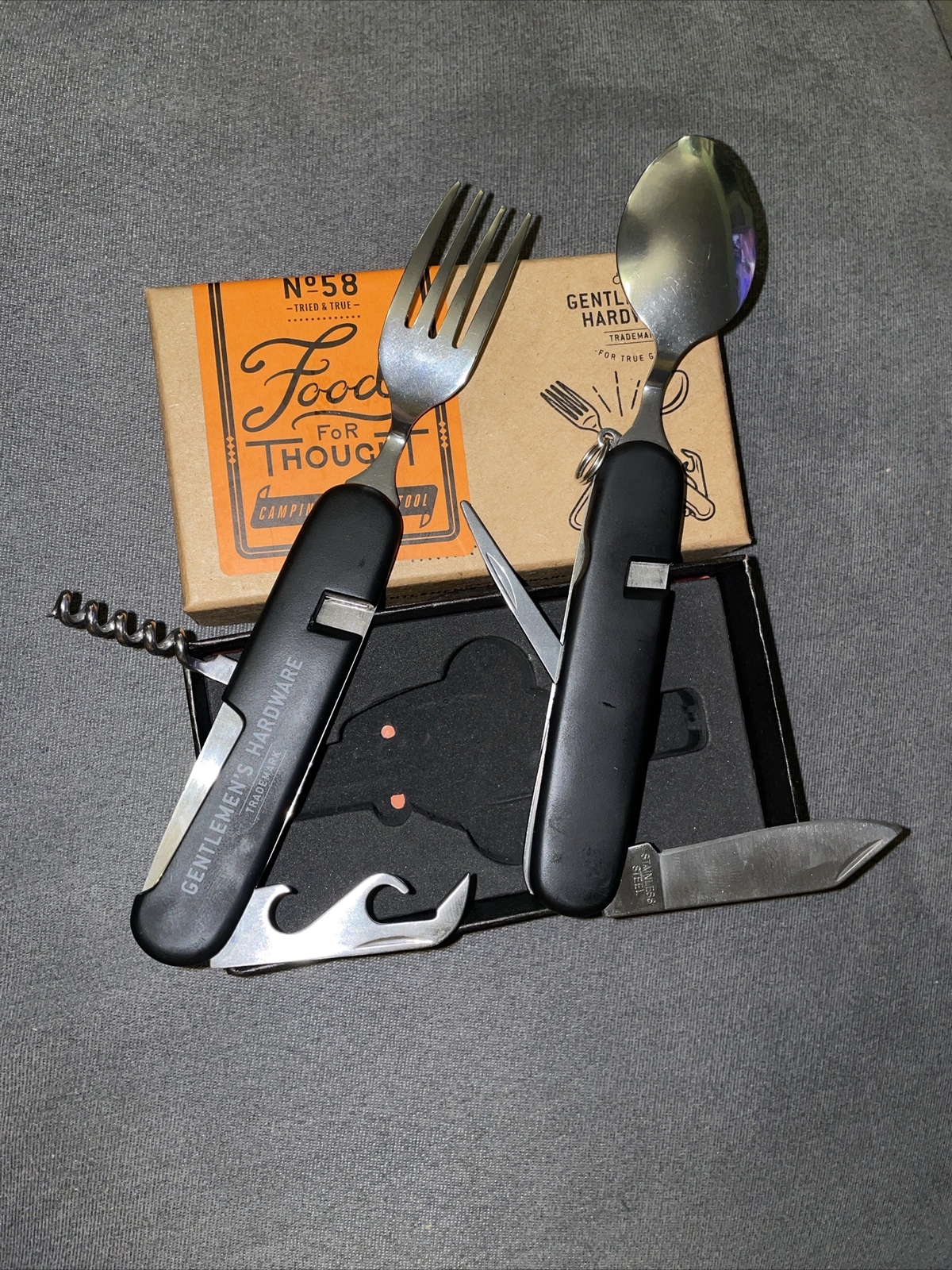 Gentlemen’s Hardware 6in1 Camping Cutlery Tool Food for Thought No 5 knife fork