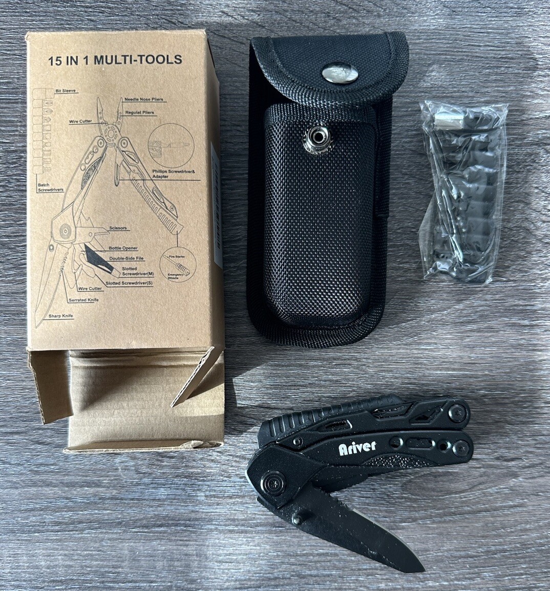 Ariver 15 in 1 Multi Tool – Brand New w/ Original Box , Carrying Case and Bits