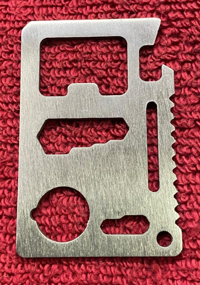 11-in-1 Credit Card Multi-Tool Stainless Steel Survival Wallet Tool B40