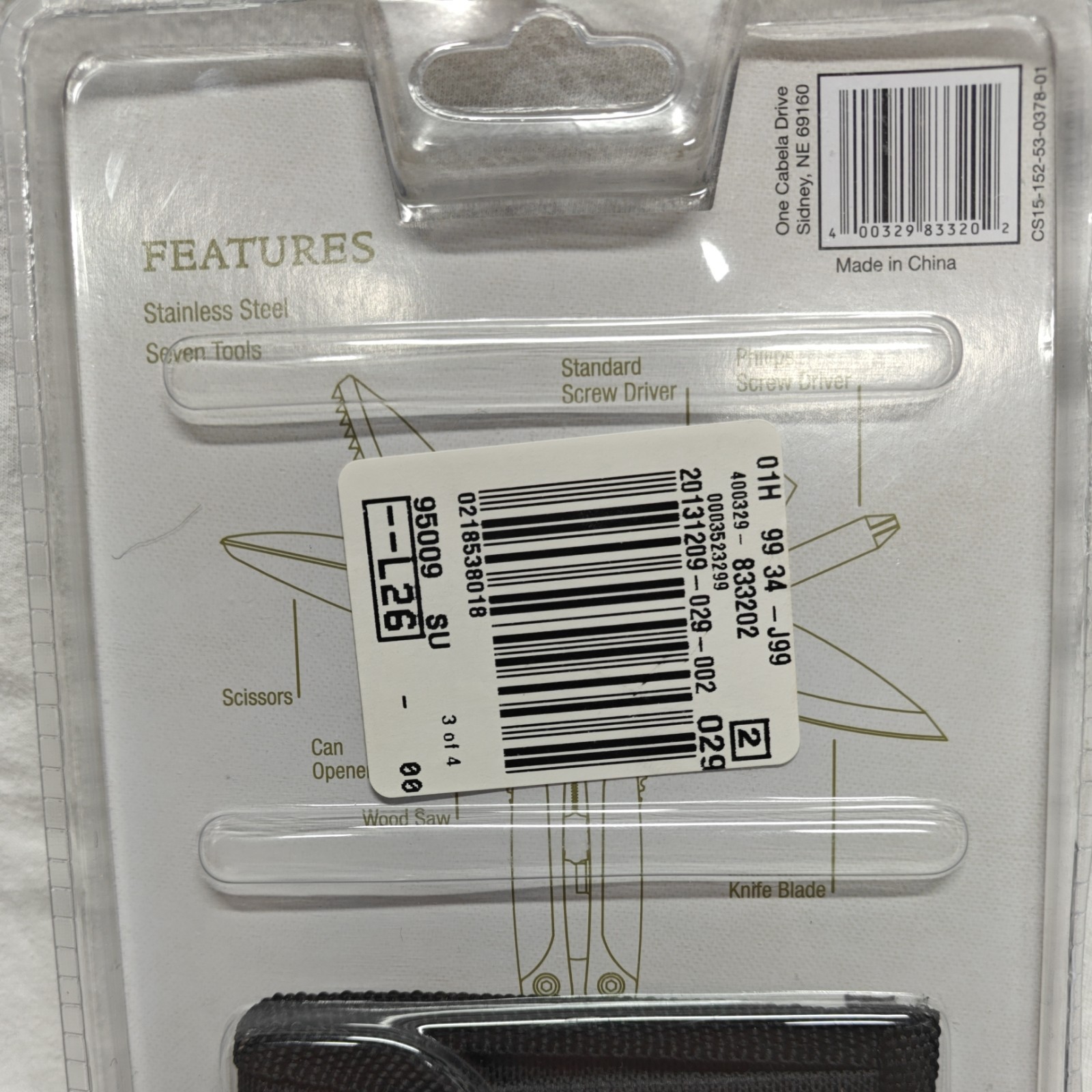 Cabela’s Multi Tool in Pink with Seven Stainless Steel Tools – Brand New