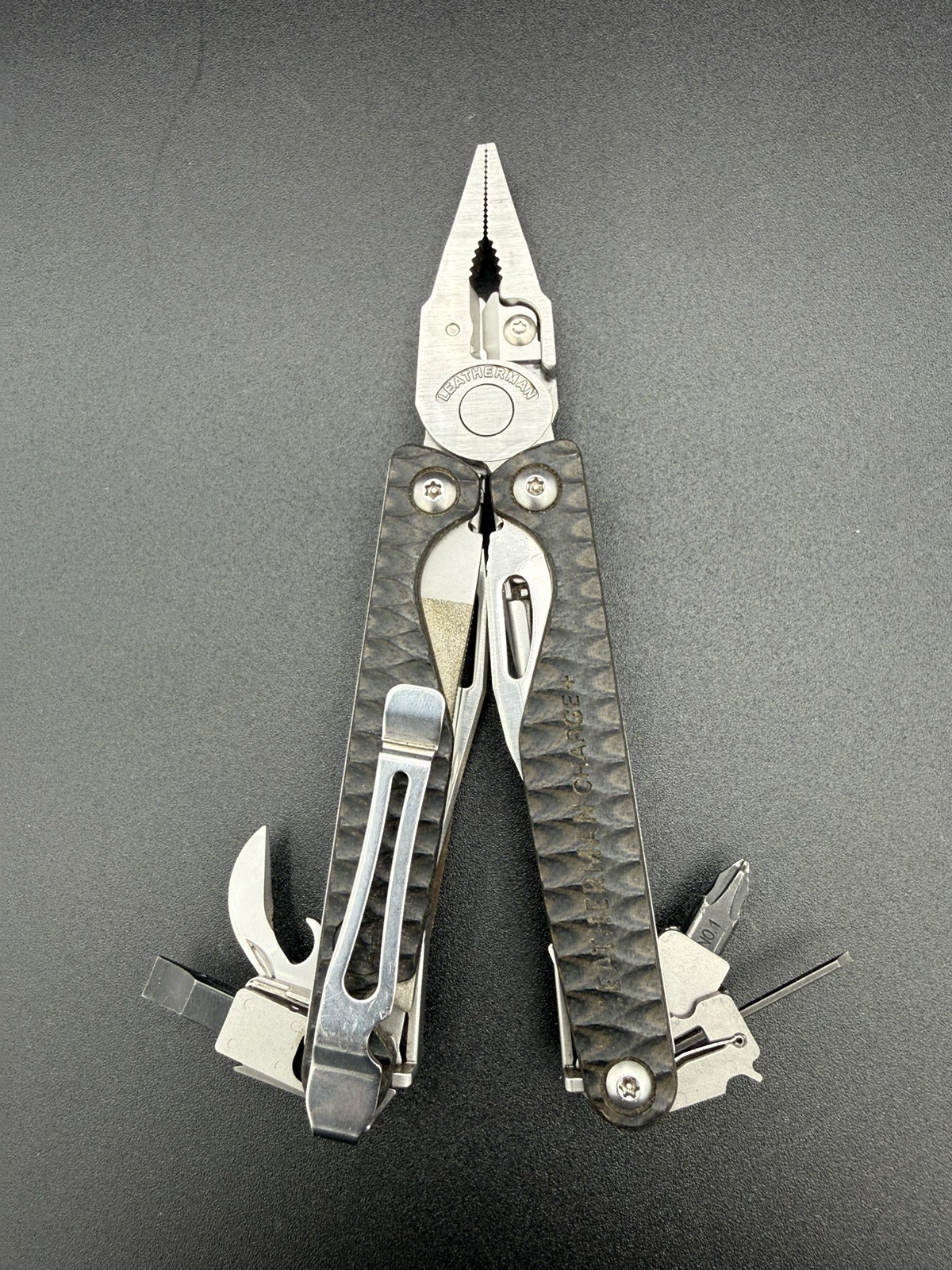 CUSTOM LEATHERMAN CHARGE + Plus G10 Earth Scales Limited Ed. S30V W/Sheath