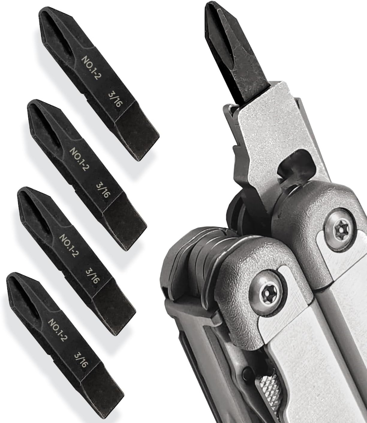 4-Pack Replacement Screwdriver Bits for Leatherman Multi-Tools S2 Steel