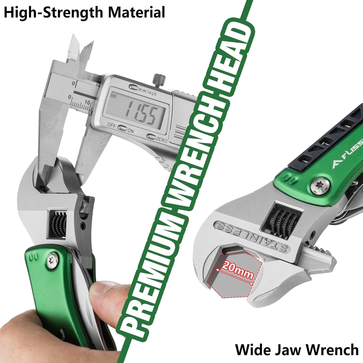 13-in-1 Multi Tool Adjustable Wrench Stainless Steel EDC Pocket Knife w/ Sheath
