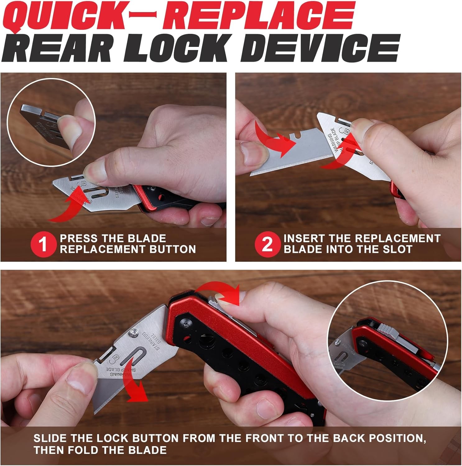 Multitool Knife, Box Cutter, EDC, Work Folding Knifes, 6 in 1 Multitool for Men