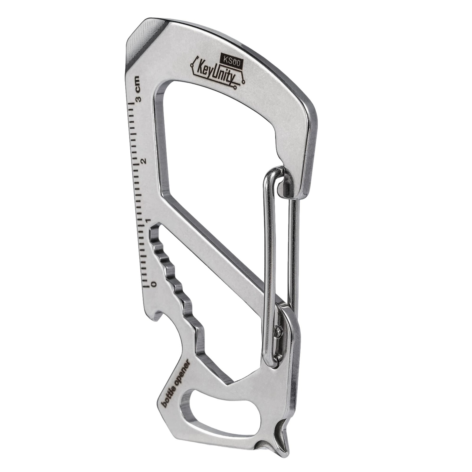 KS00 Carabiner Clip Multitool Stainless Steel 7 Tools in 1, Quick Release Cla…