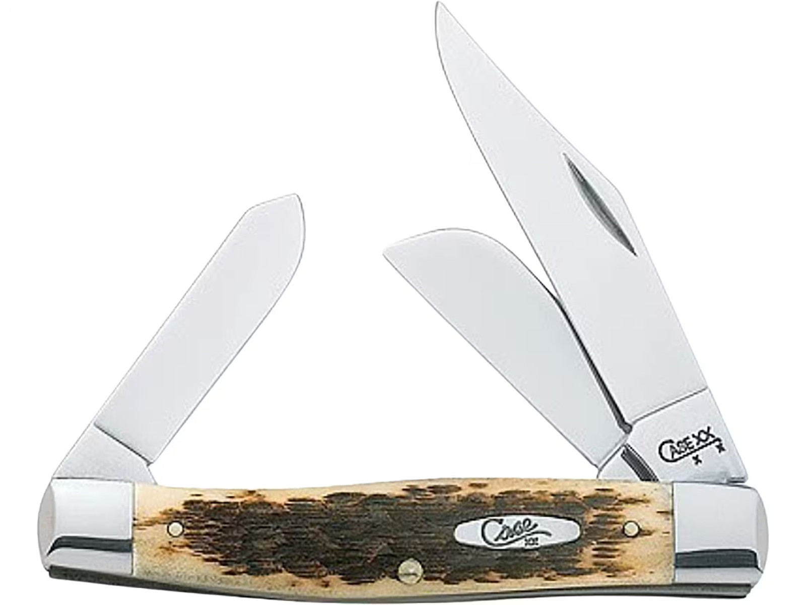 Case Large Stockman Pocket Knife 3.3″ Spear Point Chrome Vanadium Satin Blade
