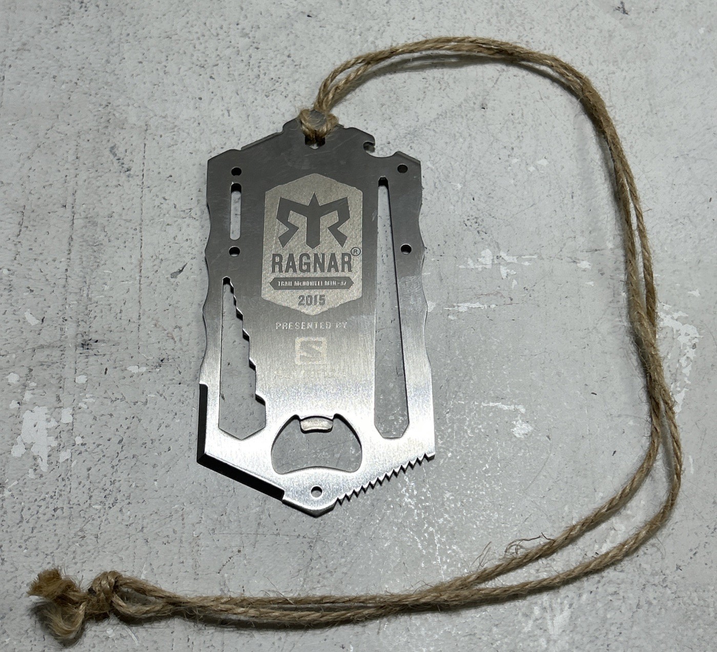 2015 Ragnar Trail, McDowell Mountains Ariz. multi tool- Bottle opener advertis