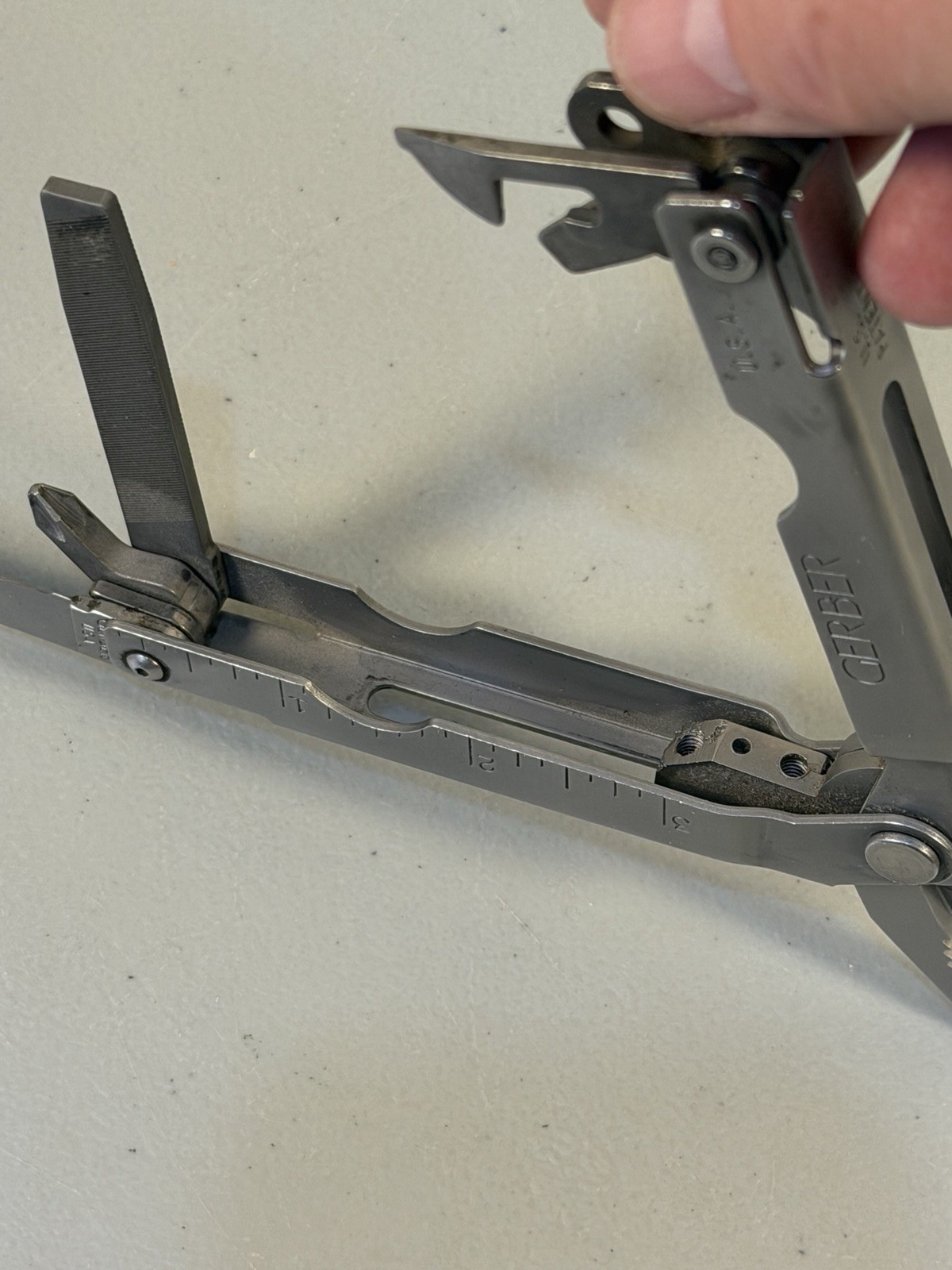 VTG Rare Gerber Multi Plier Folding Multi Tool W/ Sheath Early Model Very Nice