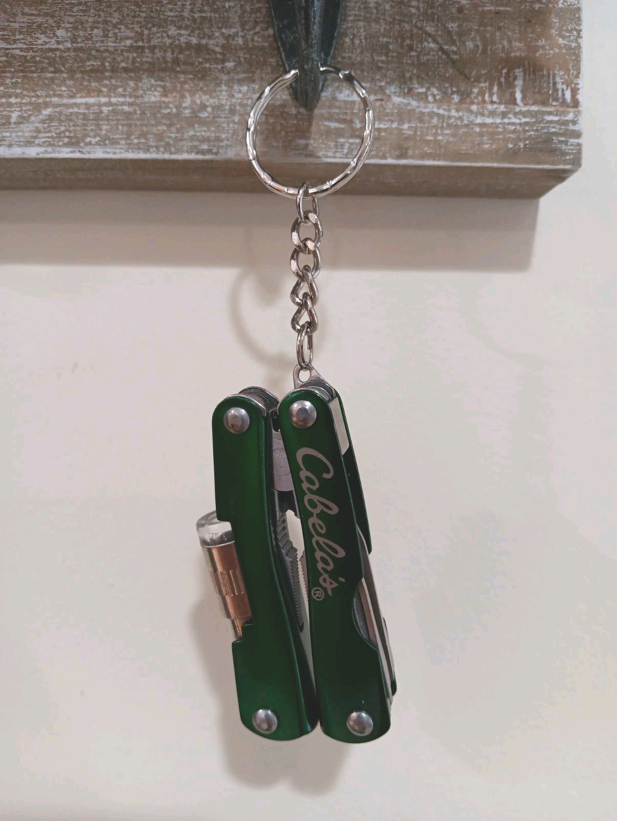 Cabela’s Mini Multi-Tool Pocket Knife Green Keychain With LED Light Multi Tool
