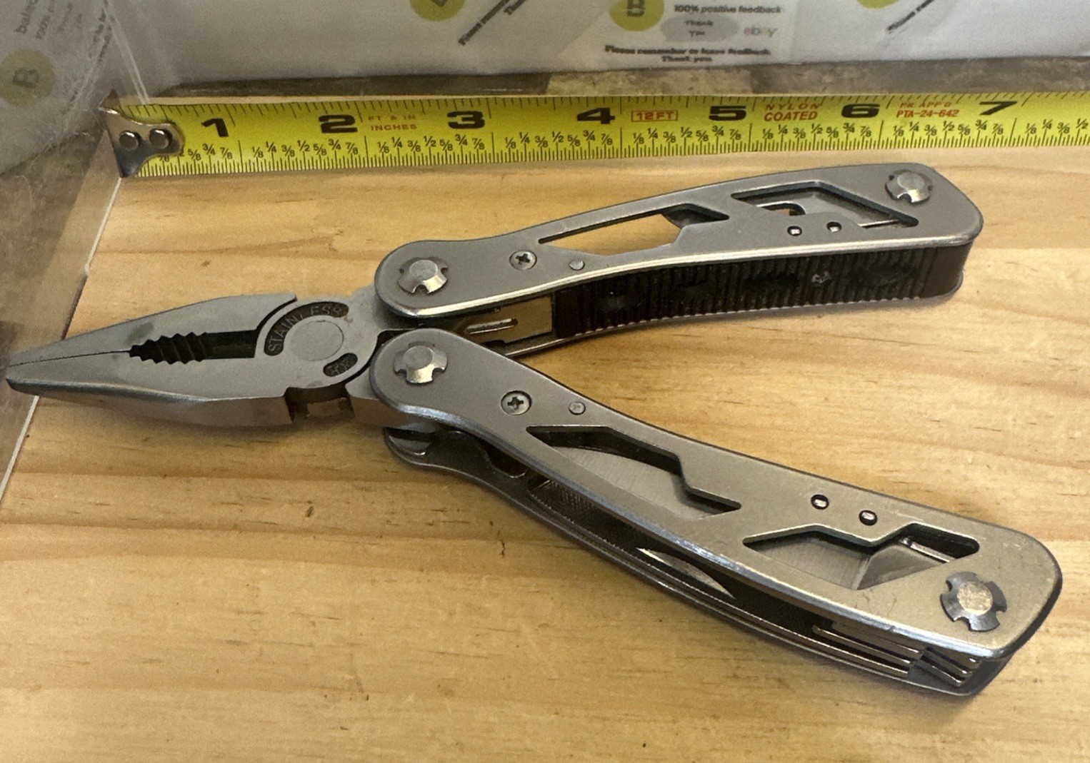 Stanley 12-in-1 Multi-Tool Pliers Pocket Knife Saw File Screwdriver EDC Gear