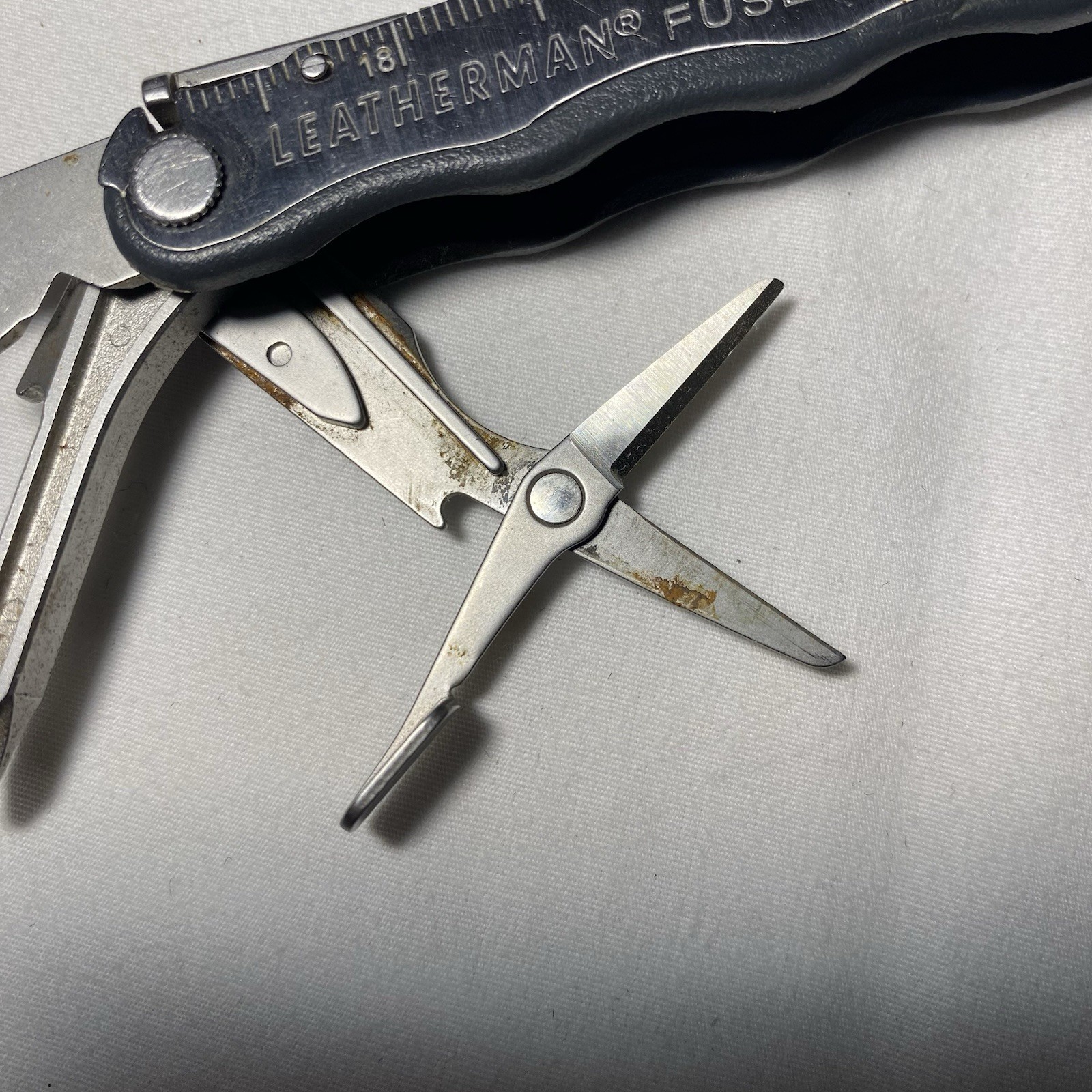 Leatherman Fuse Stainless Steel Folding Multi-Tool, Utility, Chips/Cracks