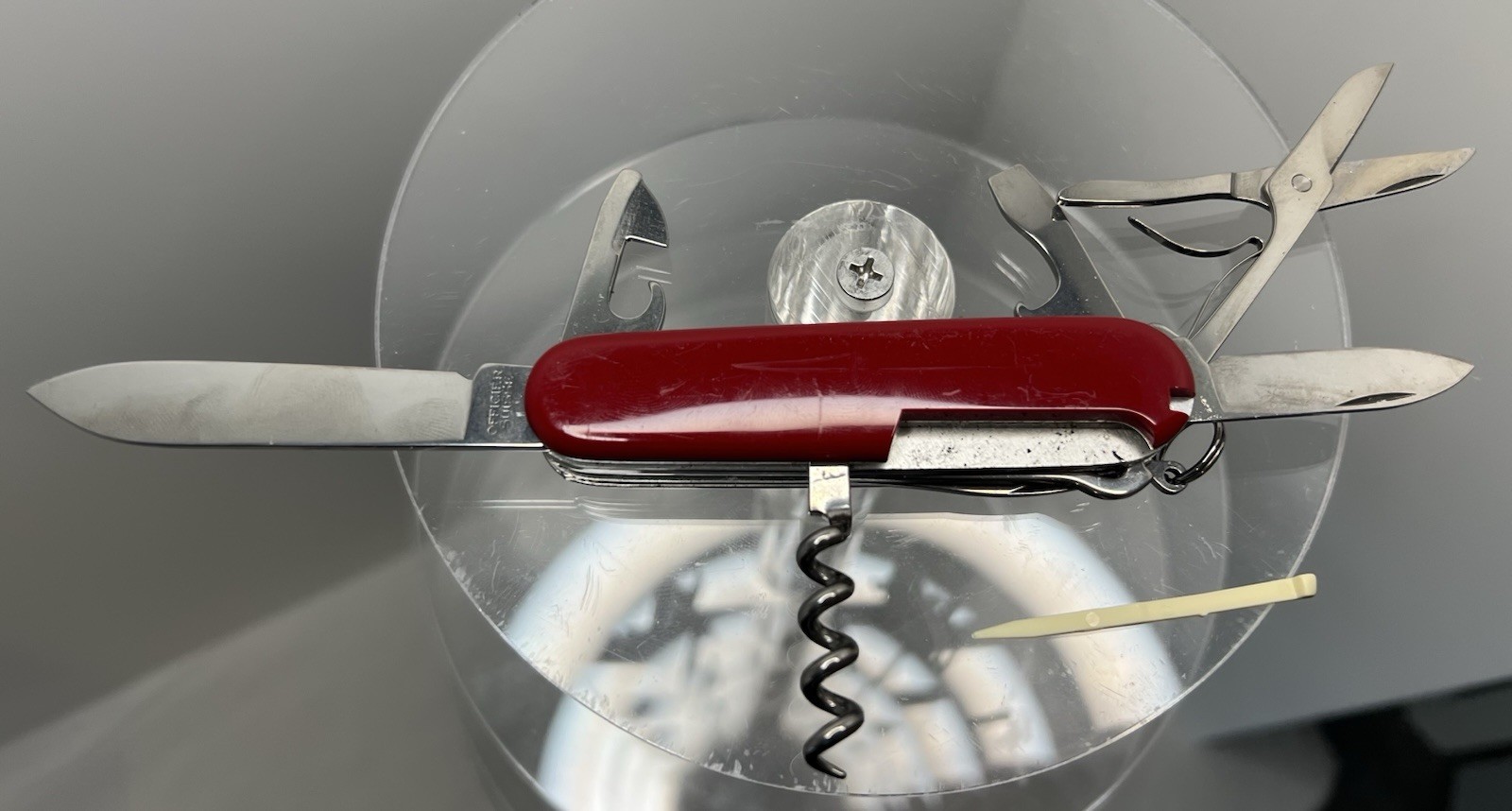 Victorinox Officer Suisse Multi-Tool Knife Red 8 Tools Stainless Steel