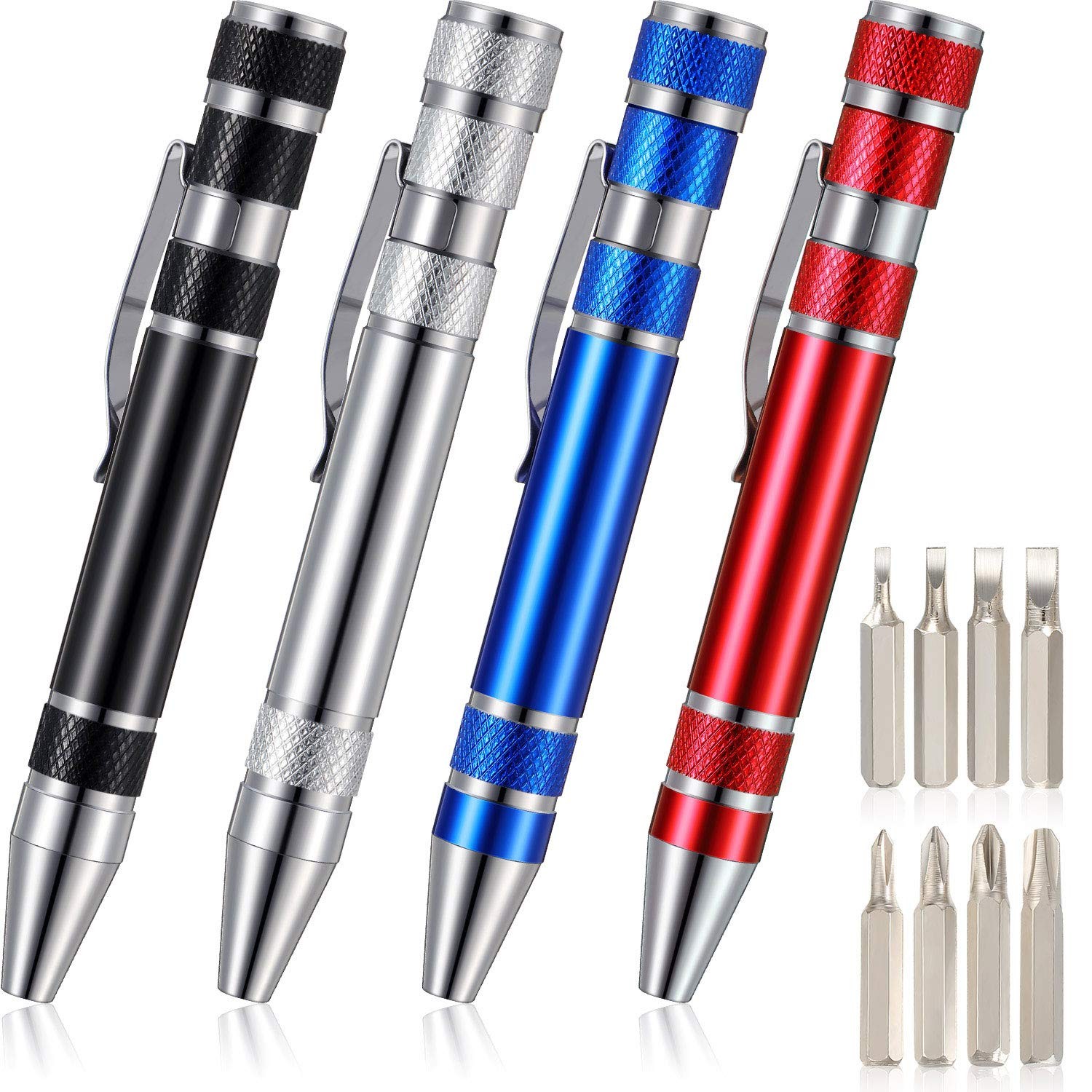 Mudder 8-in-1 Pen Screwdriver Multitool Magnetic 4 Pack