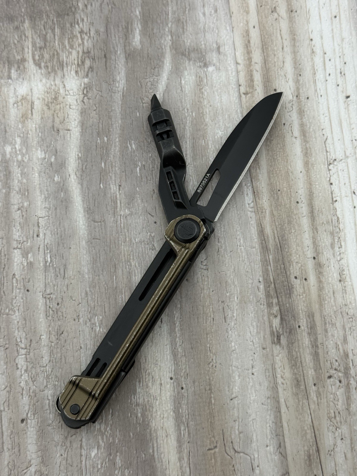 Lot of 2: Gerber Armbar Drive Black & Armbar Cork Gold Multi-Tool Pocket Knife