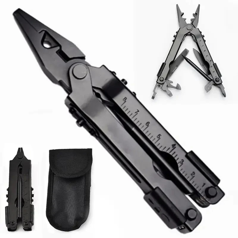 13 In1 Survival Multi Tool Plier Compact Pocket Stainless Steel-W/ Sheath
